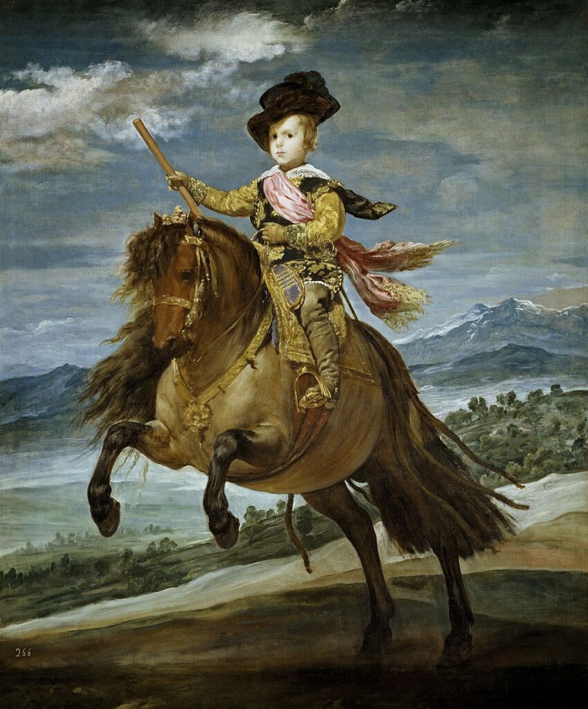 Equestrian Portrait of Prince Balthasar Charles by Diego Velázquez